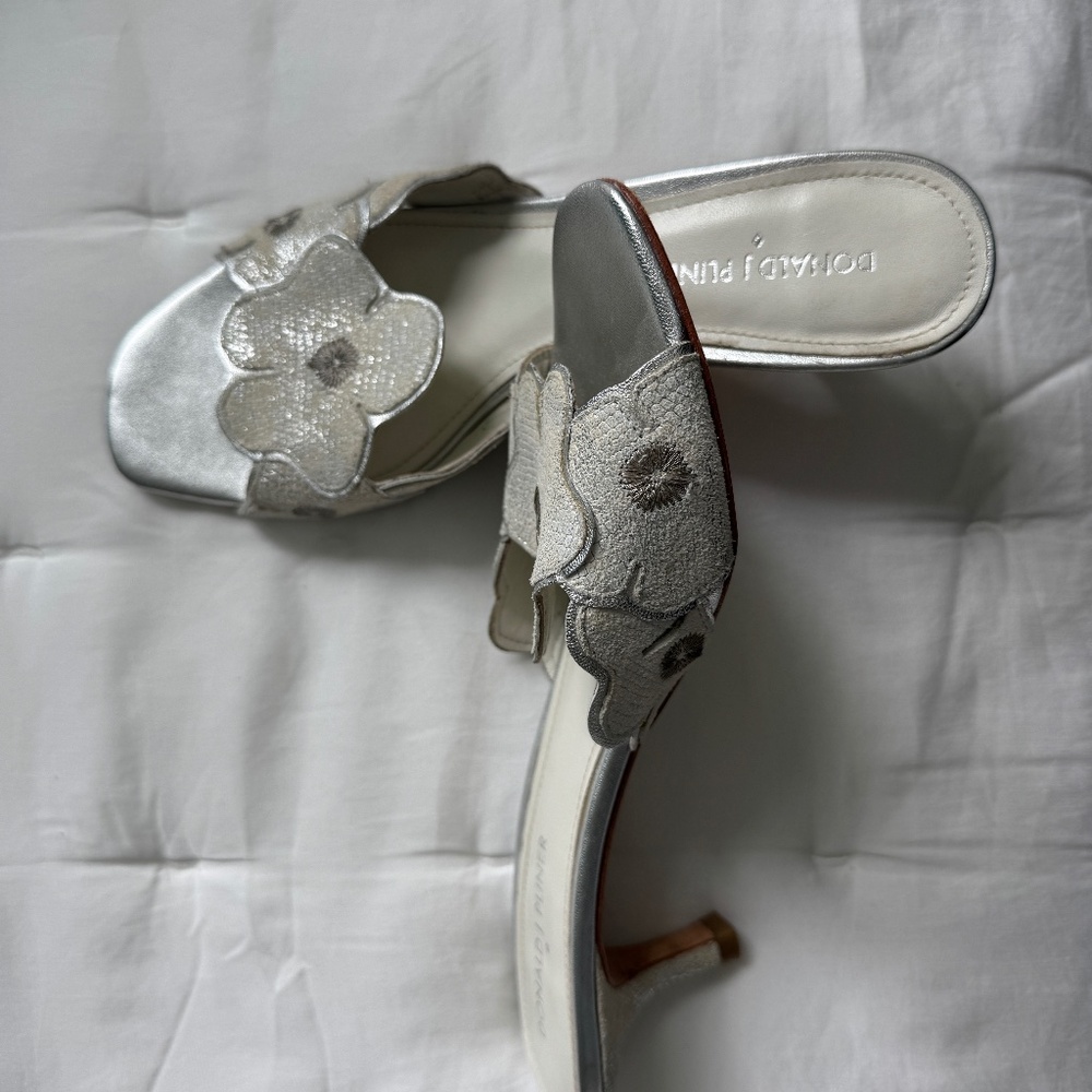 Donald Pliner Silver Sandals